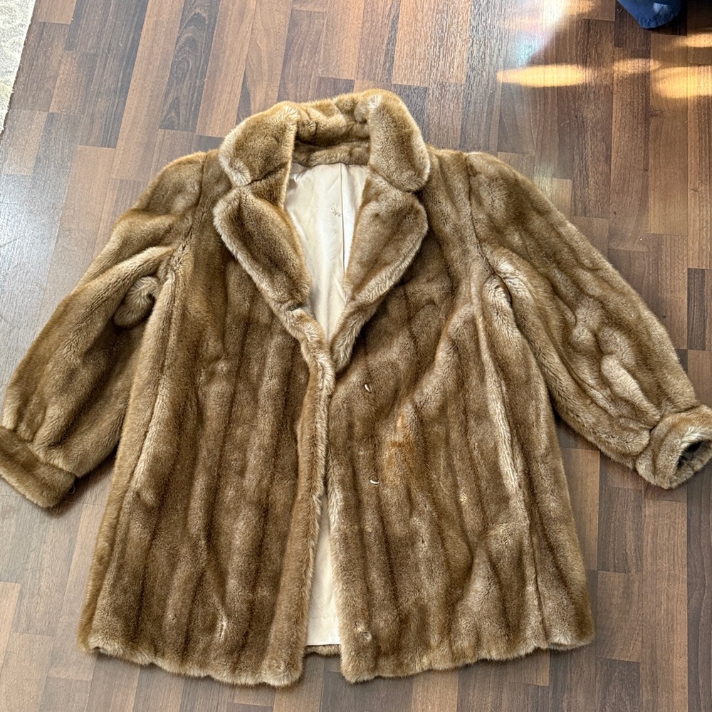 Vintage brown faux fur Coat